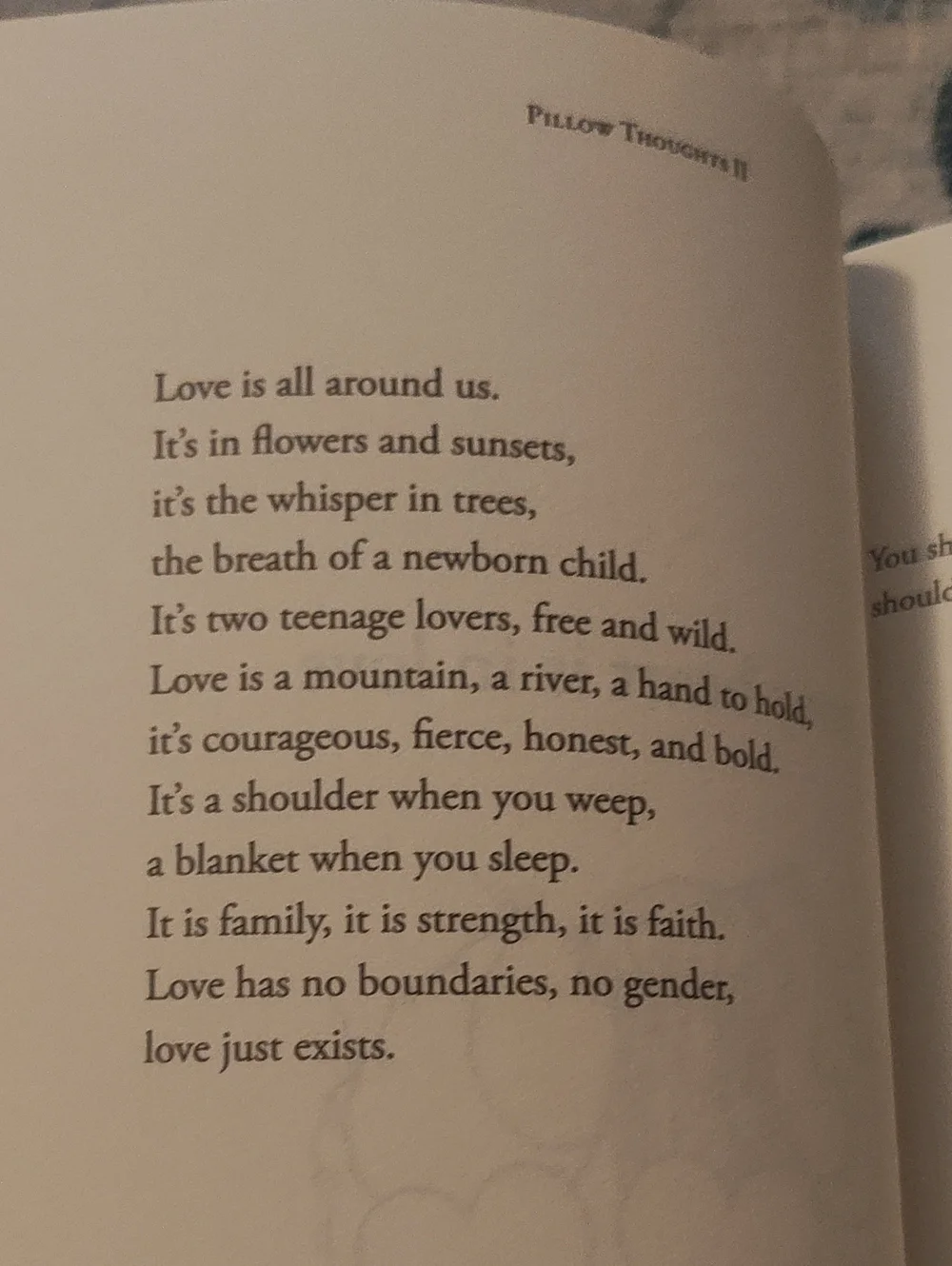 POEMS: PILLOW THOUGHTS II: HEALING THE HEART